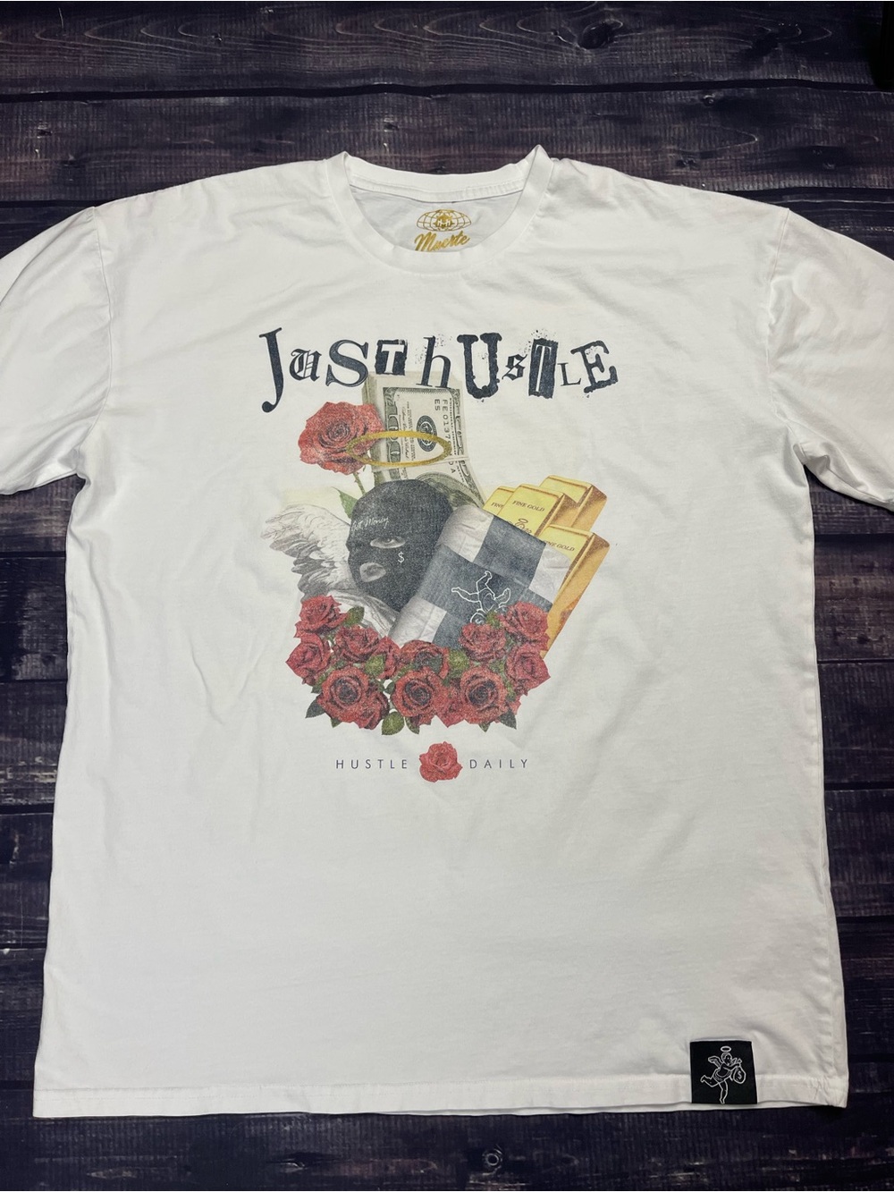 White Graphic Short-Sleeve Tee